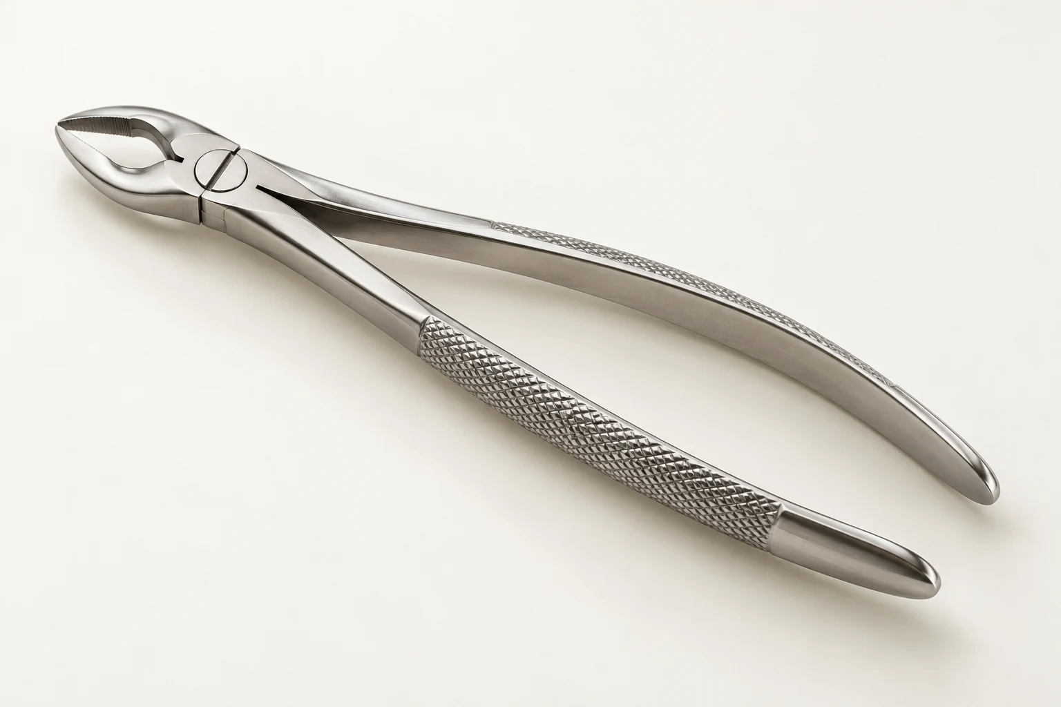 full-length extraction forceps on ivory
