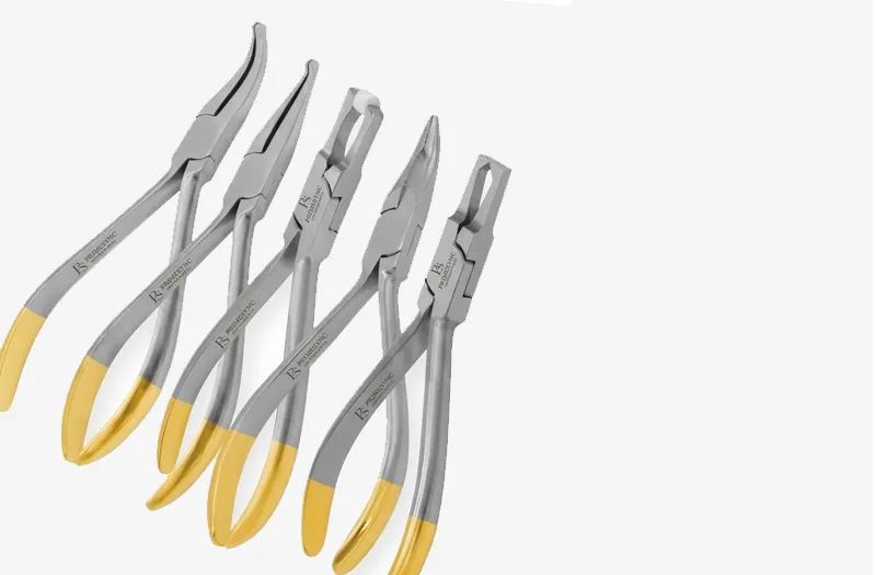 A selection of orthodontic pliers